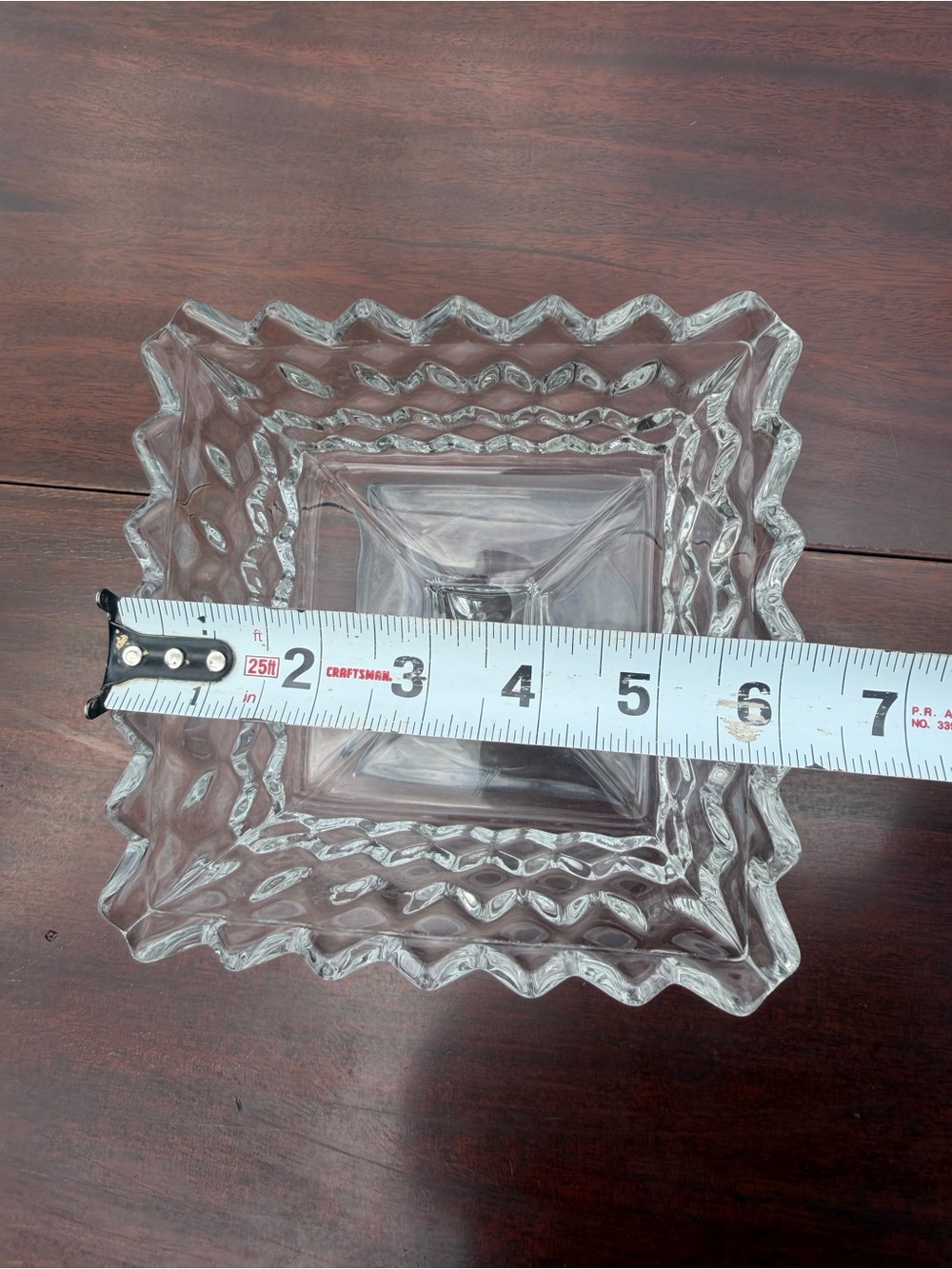 Vintage Fostoria Clear Pressed Glass Covered Compote Dish - Picture 5 of 5